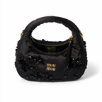 Miu Miu Wander Embroidered Duchesse Satin Mini Handbag