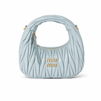 Miu Miu Wander Matelassé Nappa Leather Mini Hobo Bag – Luxury Designer Handbag