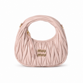 Miu Miu Wander Matelassé Nappa Leather Mini Hobo Bag – Luxury Designer Handbag