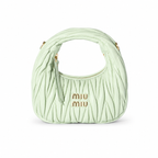 Miu Miu Wander Matelassé Nappa Leather Mini Hobo Bag – Luxury Designer Handbag