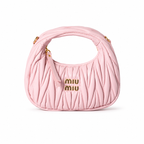 Miu Miu Wander Matelassé Nappa Leather Mini Hobo Bag – Luxury Designer Handbag