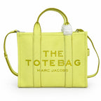 Marc Jacobs The Leather Small Tote Bag Kiwi Green Full Grain Leather Women's Crossbody Handbag