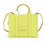 Marc Jacobs The Leather Small Tote Bag Kiwi Green Full Grain Leather Women's Crossbody Handbag