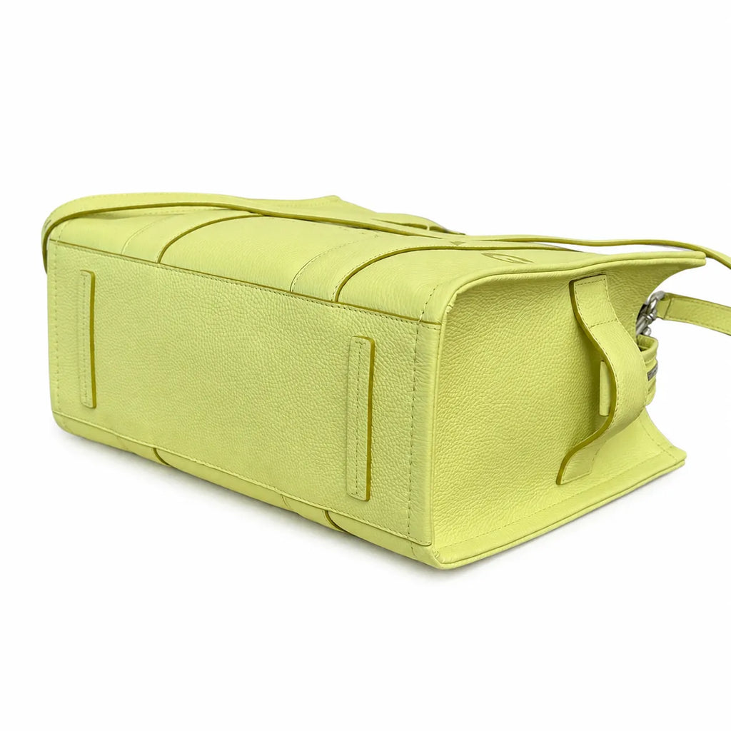 Marc Jacobs The Leather Small Tote Bag Kiwi Green Full Grain Leather Women's Crossbody Handbag