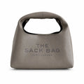 Marc Jacobs The Mini Sack Bag Grey Pebble-Grain Leather Mini Top-Handle Bag