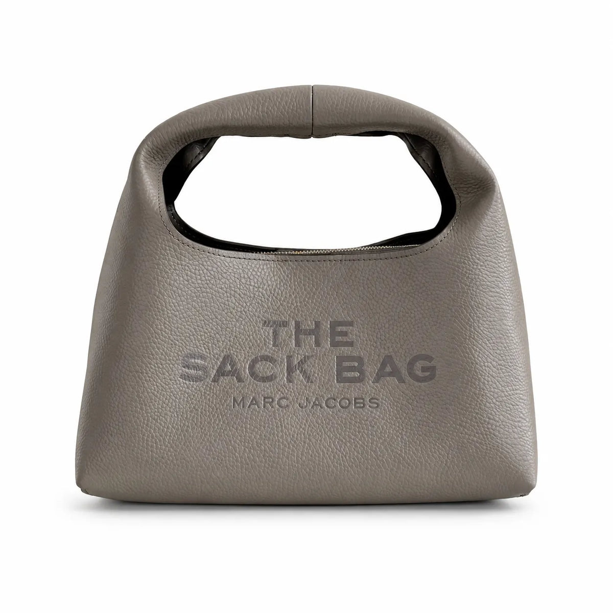 Marc Jacobs The Mini Sack Bag Grey Pebble-Grain Leather Mini Top-Handle Bag