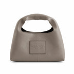 Marc Jacobs The Mini Sack Bag Grey Pebble-Grain Leather Mini Top-Handle Bag
