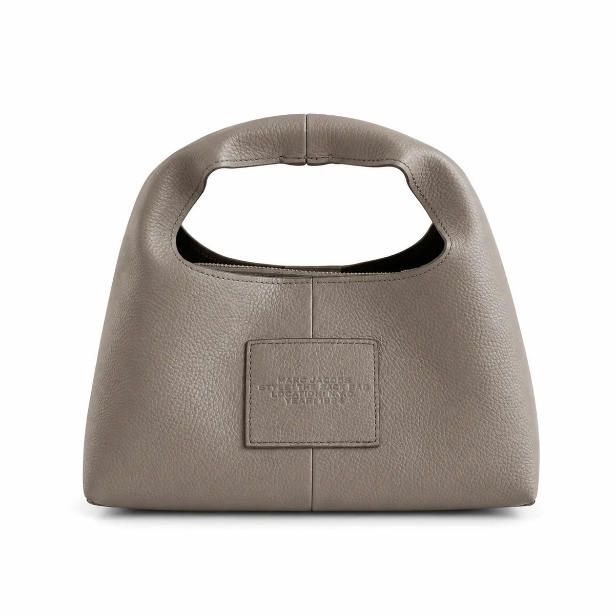 Marc Jacobs The Mini Sack Bag Grey Pebble-Grain Leather Mini Top-Handle Bag