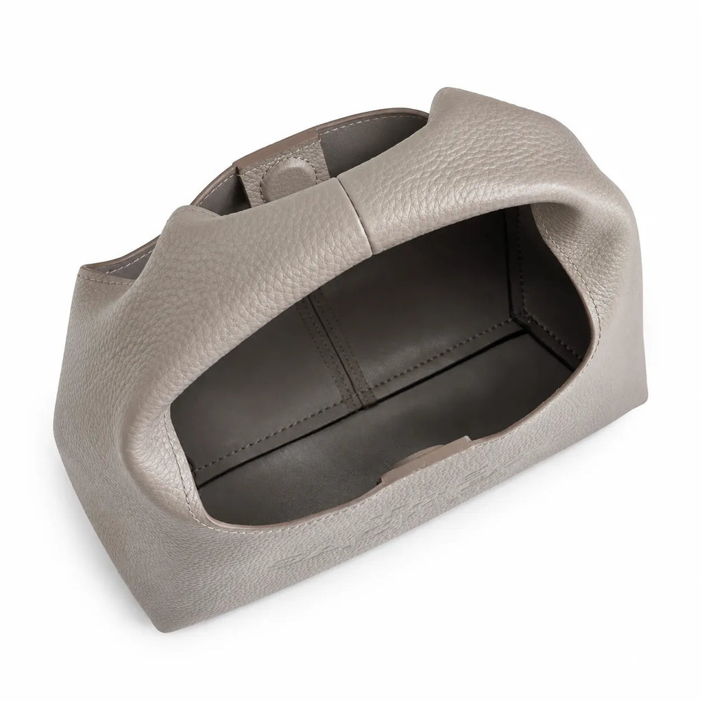 Marc Jacobs The Mini Sack Bag Grey Pebble-Grain Leather Mini Top-Handle Bag