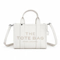 Marc Jacobs The Tote Bag Mini White Pebble Leather Top-Handle Crossbody Bag