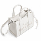 Marc Jacobs The Tote Bag Mini White Pebble Leather Top-Handle Crossbody Bag