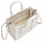 Marc Jacobs The Tote Bag Mini White Pebble Leather Top-Handle Crossbody Bag