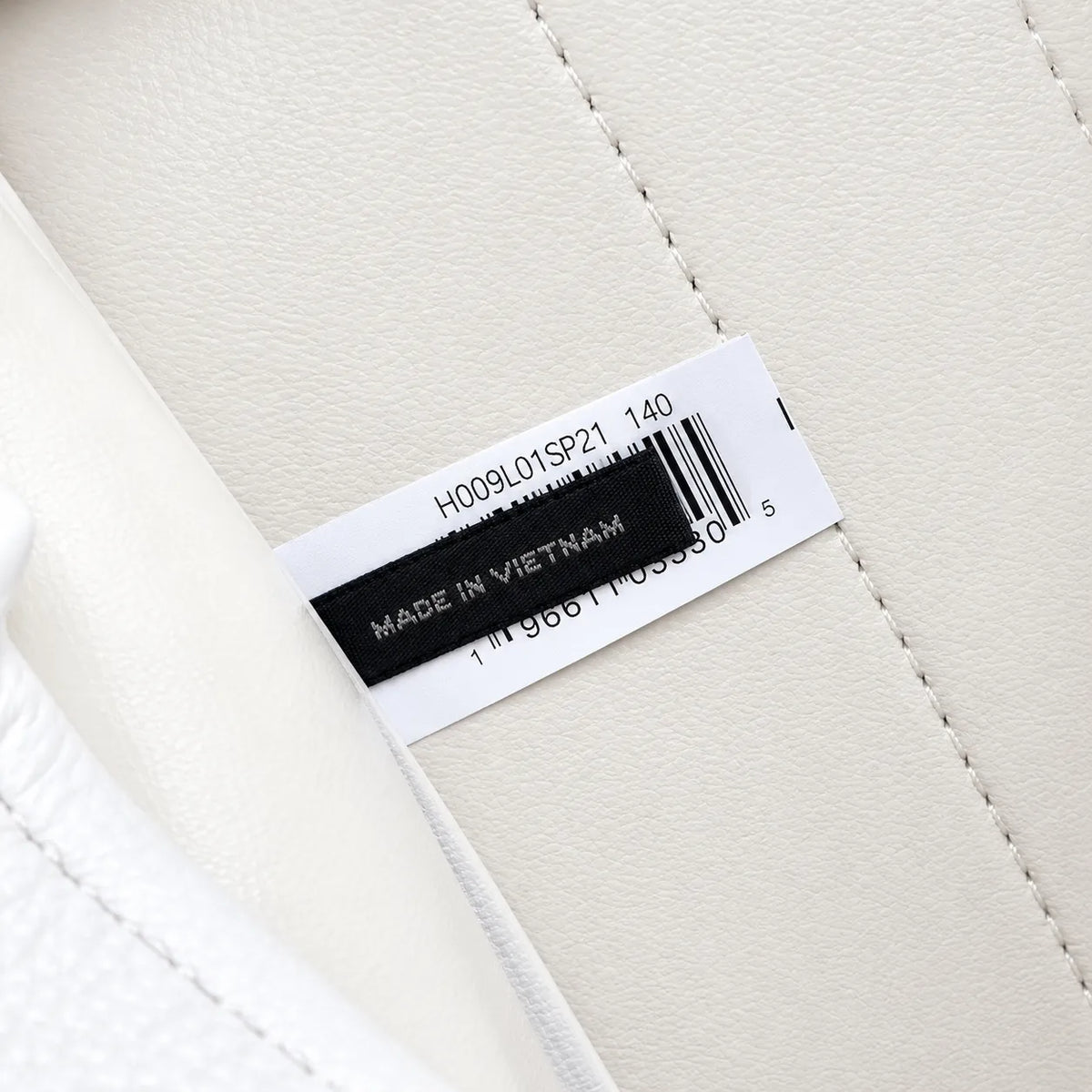 Marc Jacobs The Tote Bag Mini White Pebble Leather Top-Handle Crossbody Bag