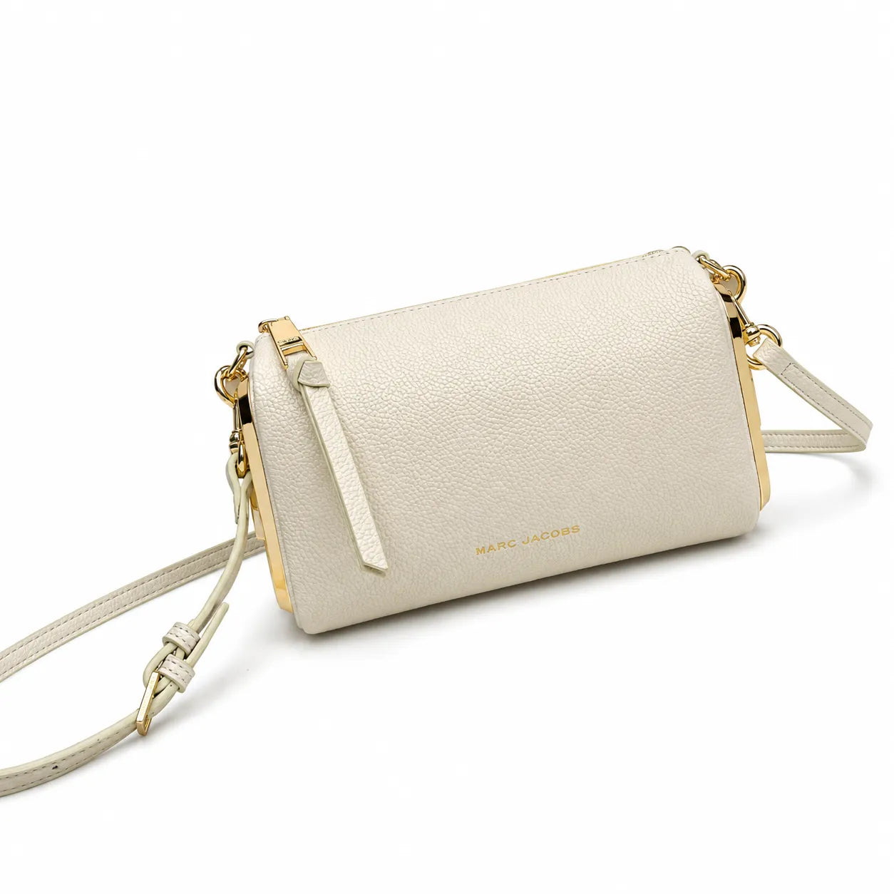 Marc Jacobs The Snapshot Small Shoulder Bag Cloud White Multi Leather Gold J Marc Hardware Women's Crossbody Bag