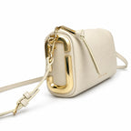 Marc Jacobs The Snapshot Small Shoulder Bag Cloud White Multi Leather Gold J Marc Hardware Women's Crossbody Bag