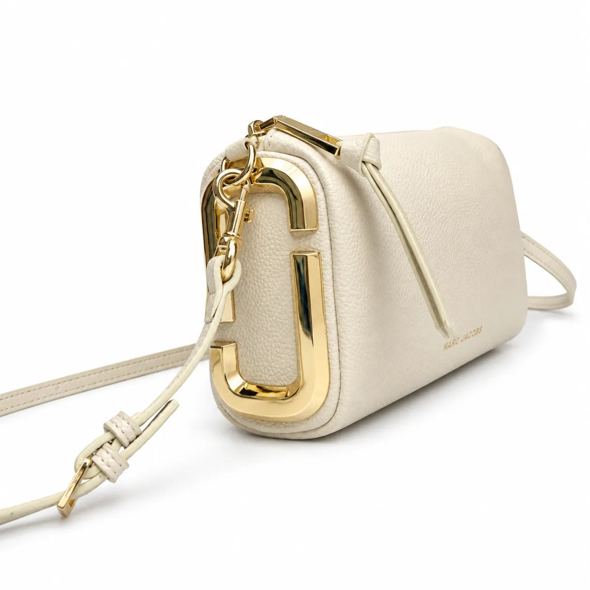 Marc Jacobs The Snapshot Small Shoulder Bag Cloud White Multi Leather Gold J Marc Hardware Women's Crossbody Bag