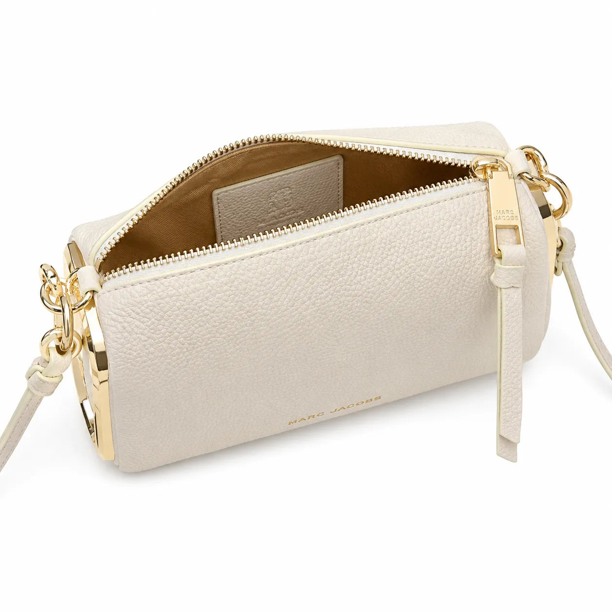 Marc Jacobs The Snapshot Small Shoulder Bag Cloud White Multi Leather Gold J Marc Hardware Women's Crossbody Bag