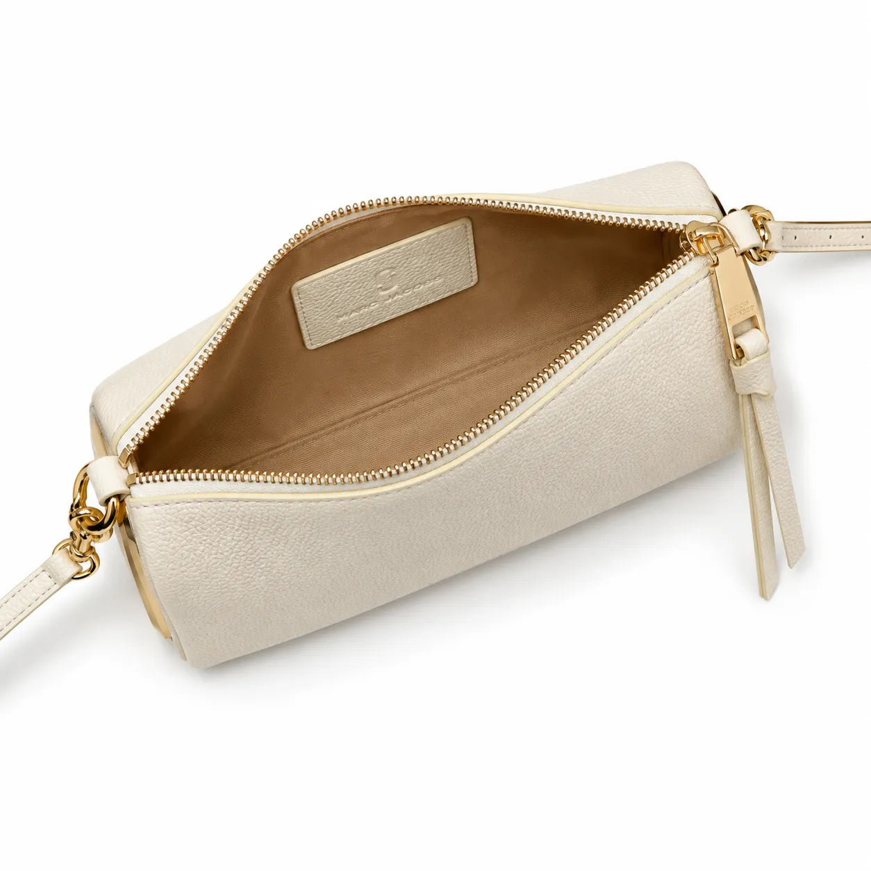 Marc Jacobs The Snapshot Small Shoulder Bag Cloud White Multi Leather Gold J Marc Hardware Women's Crossbody Bag