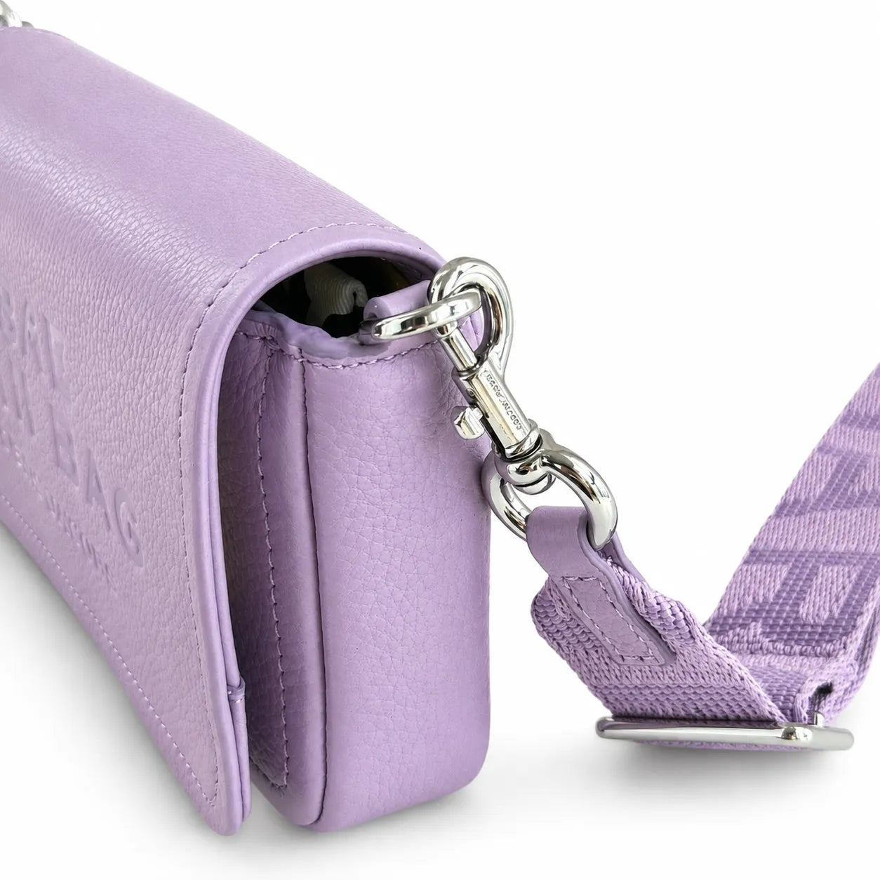 Marc Jacobs The Mini Bag Lavender Purple Pebble-Grain Leather Mini Crossbody Bag 20x12x5cm