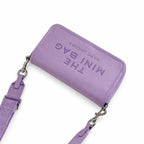 Marc Jacobs The Mini Bag Lavender Purple Pebble-Grain Leather Mini Crossbody Bag 20x12x5cm