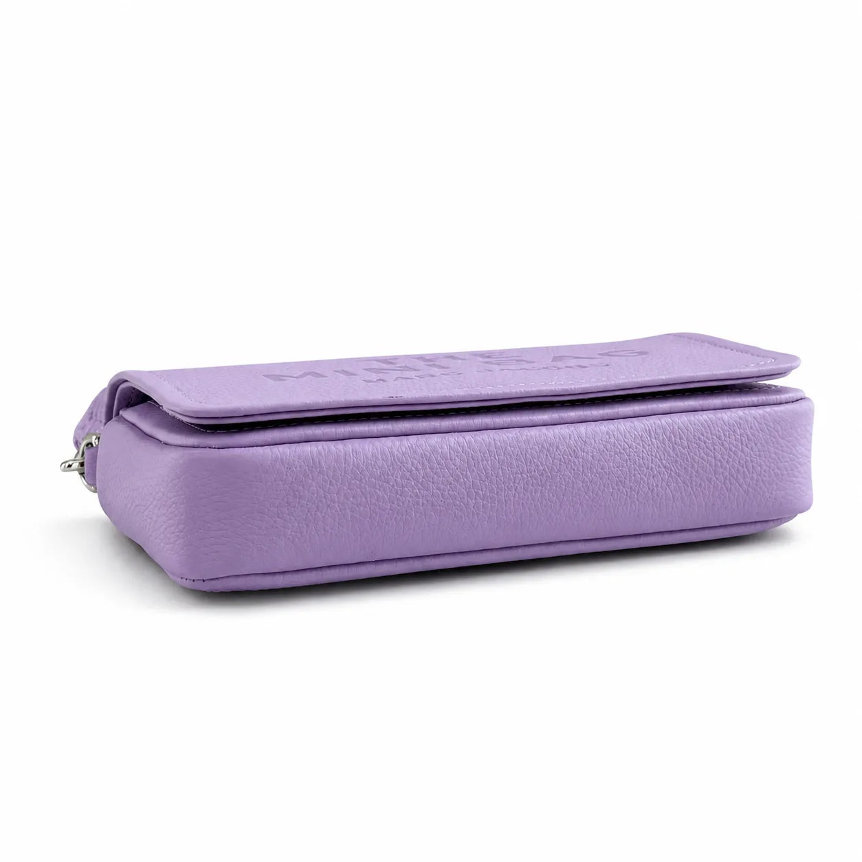 Marc Jacobs The Mini Bag Lavender Purple Pebble-Grain Leather Mini Crossbody Bag 20x12x5cm