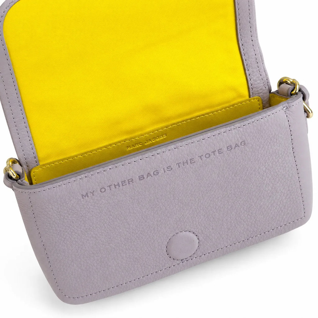 Marc Jacobs The Mini Bag Lavender Purple Pebble-Grain Leather Mini Crossbody Bag 20x12x5cm