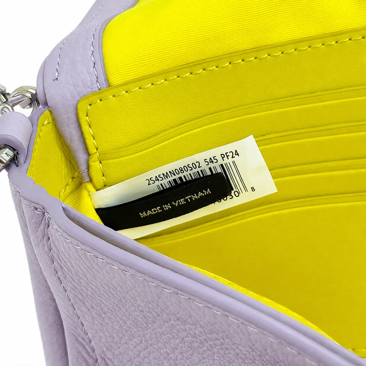 Marc Jacobs The Mini Bag Lavender Purple Pebble-Grain Leather Mini Crossbody Bag 20x12x5cm