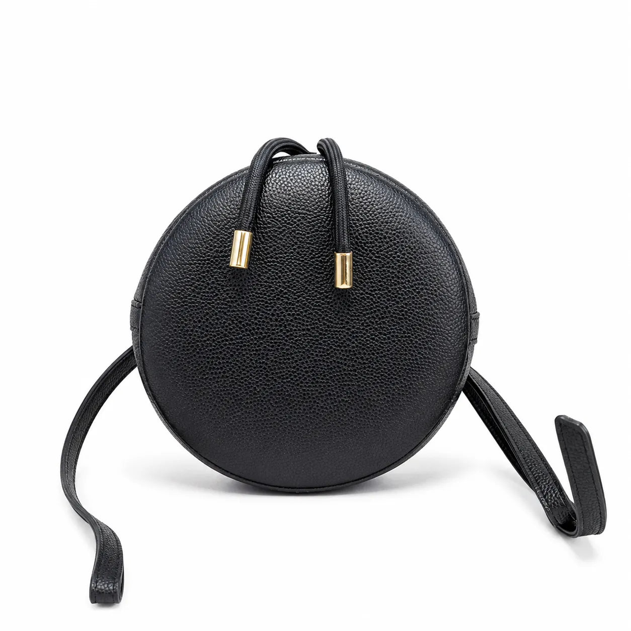 Marc Jacobs The Bucket Mini Bag Black Pebble-Grain Leather Drawstring Bucket Bag with Gold Hardware