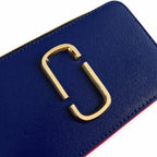 Marc Jacobs Snapshot Mini Blue Pink Colorblock Leather Camera Bag with Gold Double-J Buckle