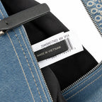 Marc Jacobs The Sack Bag Medium Deconstructed Denim Patchwork Shoulder Bag with Embossed Logo