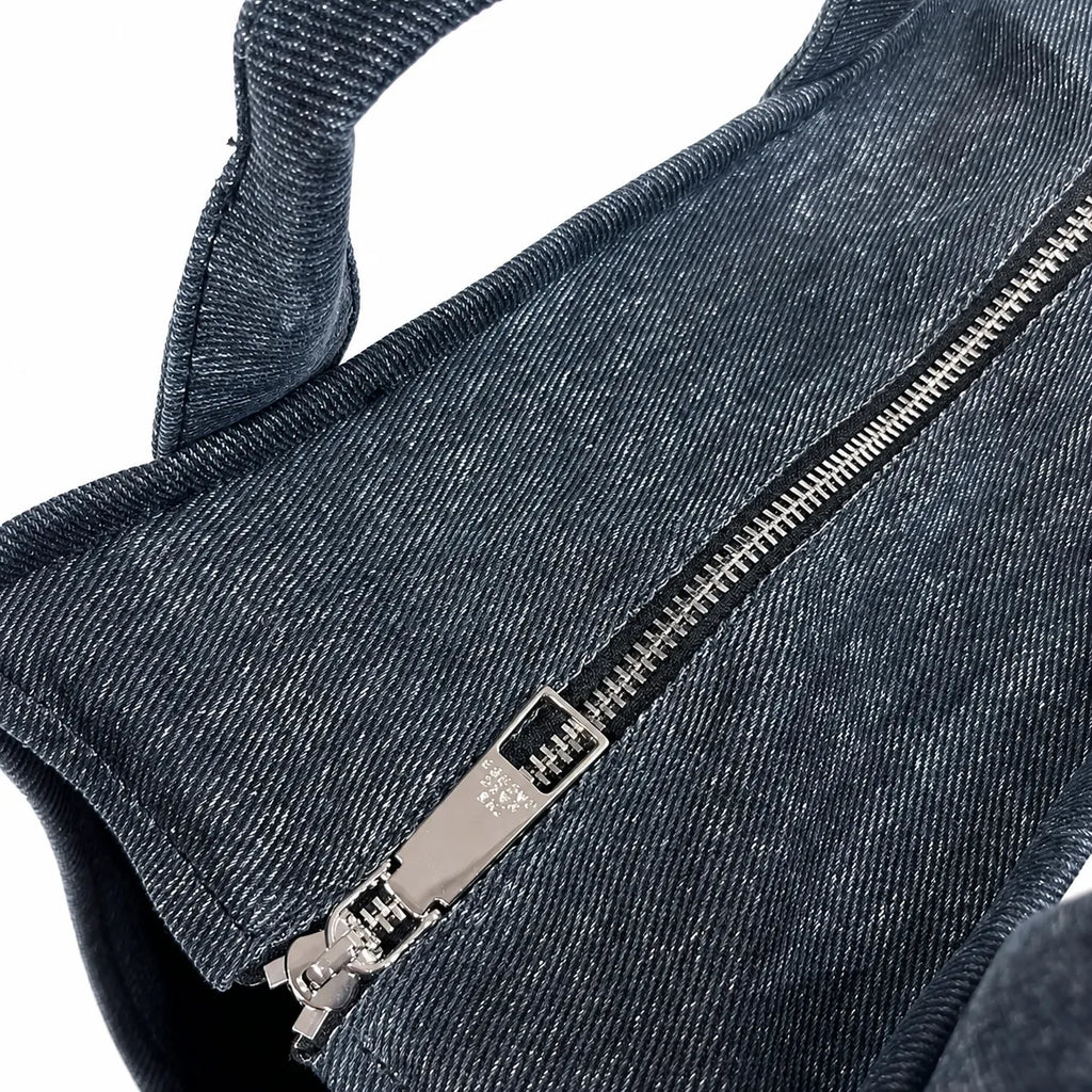 Marc Jacobs The Tote Bag Medium Denim Patchwork Top-Handle Crossbody Bag with Embossed Logo