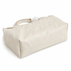 Marc Jacobs The Sack Bag Large Cream Soft Leather Chain-Strap Tote Bag with Embossed Logo