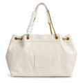 Marc Jacobs The Sack Bag Large Cream Soft Leather Chain-Strap Tote Bag with Embossed Logo