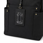 Marc Jacobs Preppy Nylon Backpack Black Water-Resistant School Bag with Gold Zippers & Leather Logo Plaque