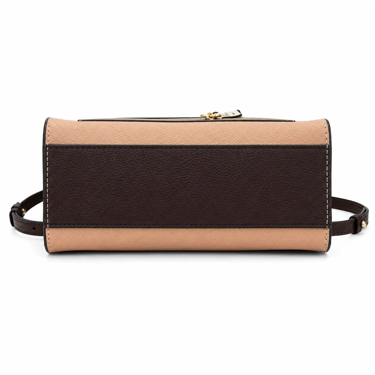 Marc Jacobs The Mini Grind Small Colorblock Leather Tote Bag with Gold Lock & Key Charm