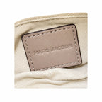 Marc Jacobs The Cristina Small Ivory Soft Leather Ruched Top Handle Bag with Gold Lock & Detachable Strap