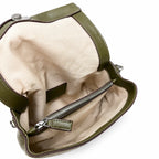 Marc Jacobs The Cristina Medium Olive Green Soft Leather Ruched Shoulder Bag with Silver Lock