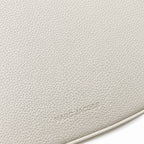 Marc Jacobs The J Marc Small Cream Pebbled Leather Saddle Bag with Gold J Buckle & Detachable Strap