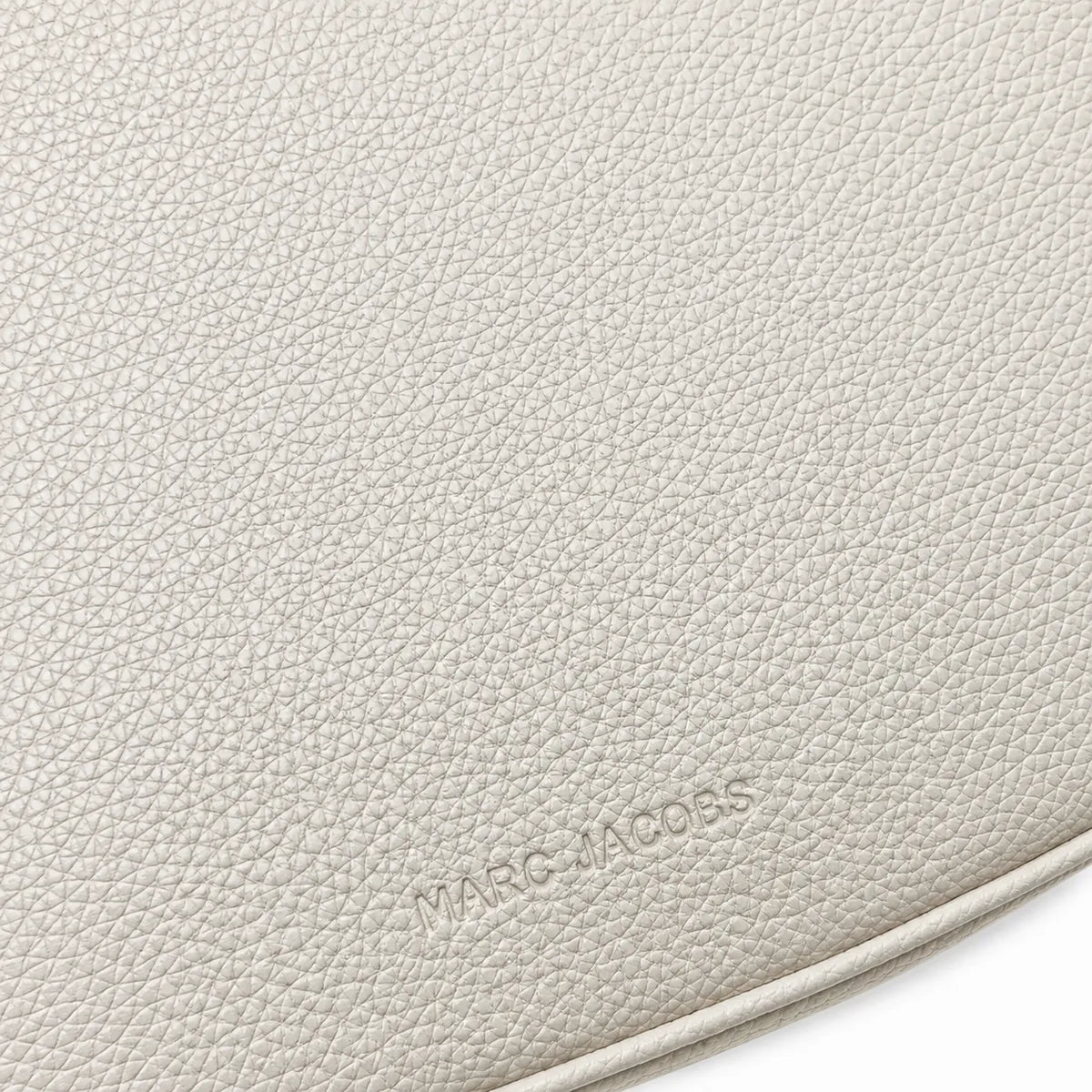 Marc Jacobs The J Marc Small Cream Pebbled Leather Saddle Bag with Gold J Buckle & Detachable Strap