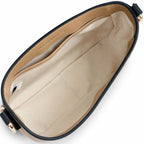 Marc Jacobs The Clover Small Beige & White Colorblock Leather Shoulder Bag with Silver J Buckle & Detachable Strap