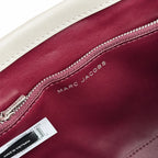 Marc Jacobs The Tote Bag Mini Cream Smooth Leather Tote with Embossed Logo & Silver Turn Lock