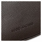 Marc Jacobs The Small Saddle Dark Brown Pebbled Leather Saddle Bag with Gold J Buckle & Detachable Strap