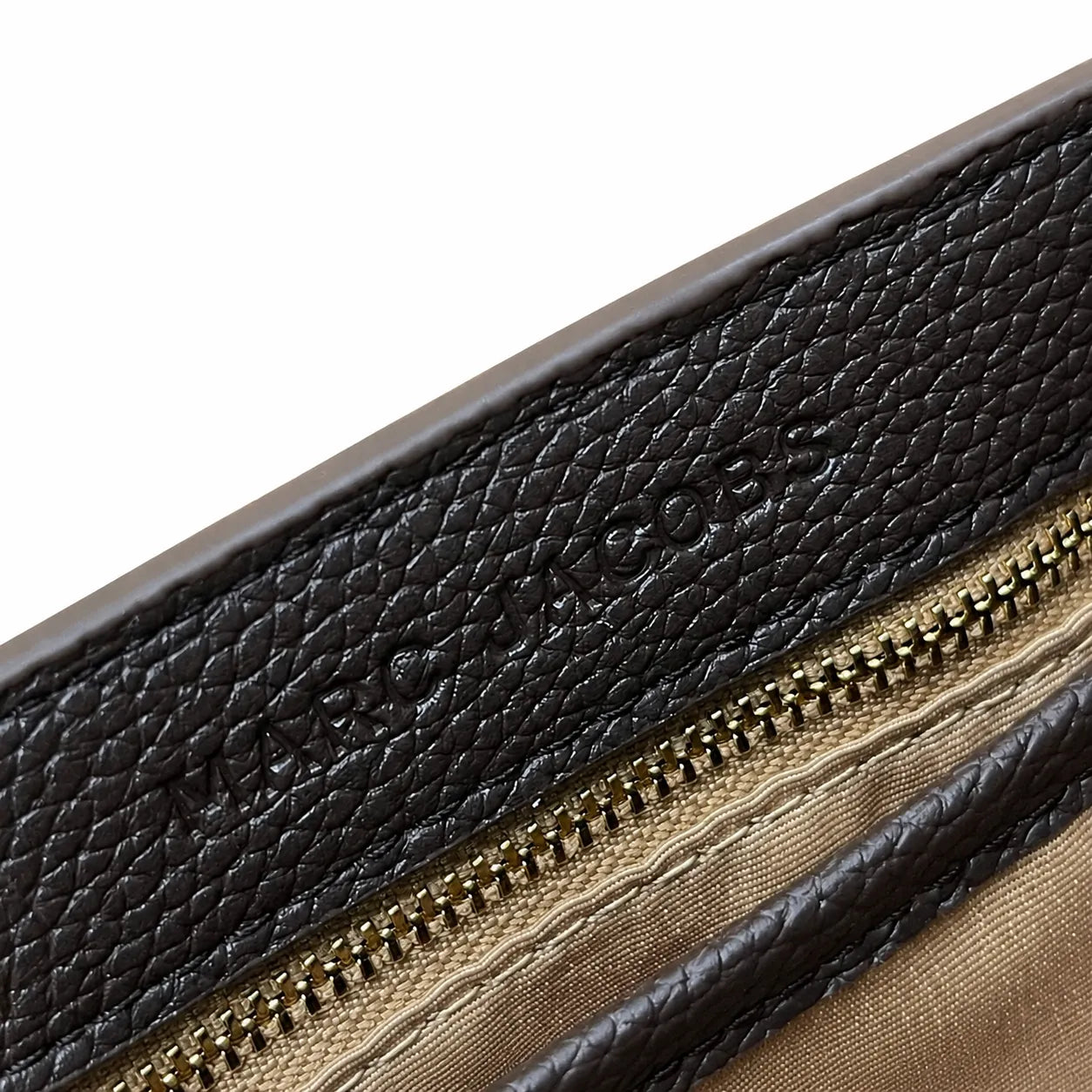 Marc Jacobs The Small Saddle Dark Brown Pebbled Leather Saddle Bag with Gold J Buckle & Detachable Strap