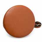 Marc Jacobs The Bucket Small Brown Pebbled Leather Bucket Bag with White Logo Print & Detachable Strap