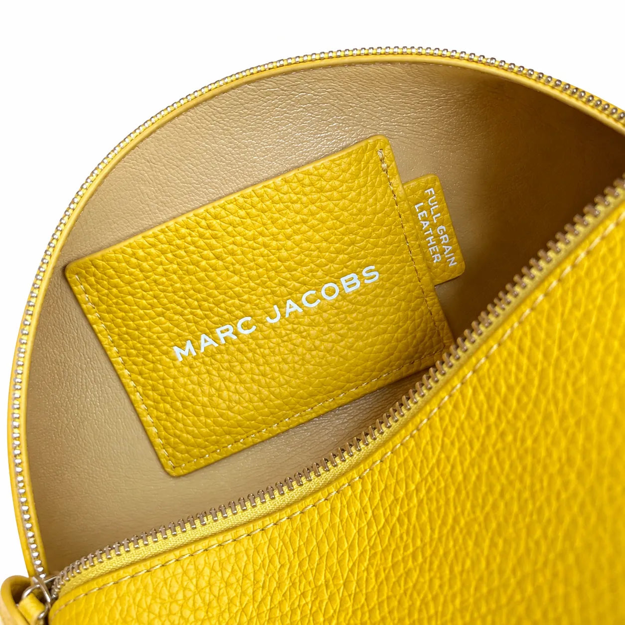 Marc Jacobs Women's Yellow Leather Crossbody Bag - Mini Cylindrical Boston Shoulder Bag with Adjustable Shoulder Strap