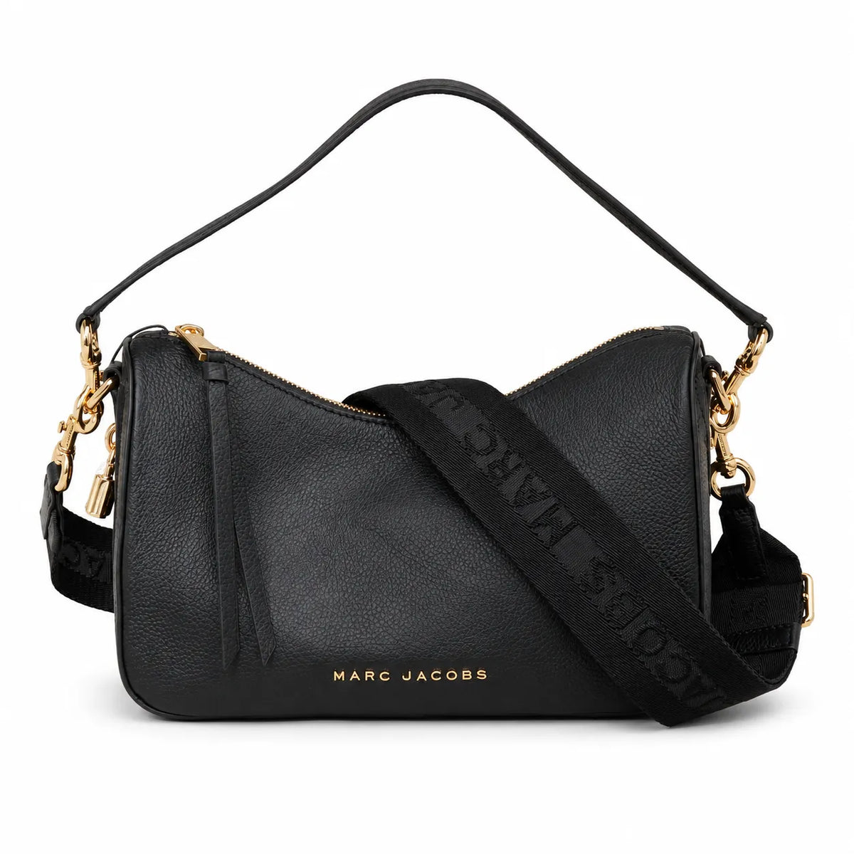 Marc Jacobs black pebbled leather | Classic tote bag style  large capacity  can be worn crossbody or carried by hand