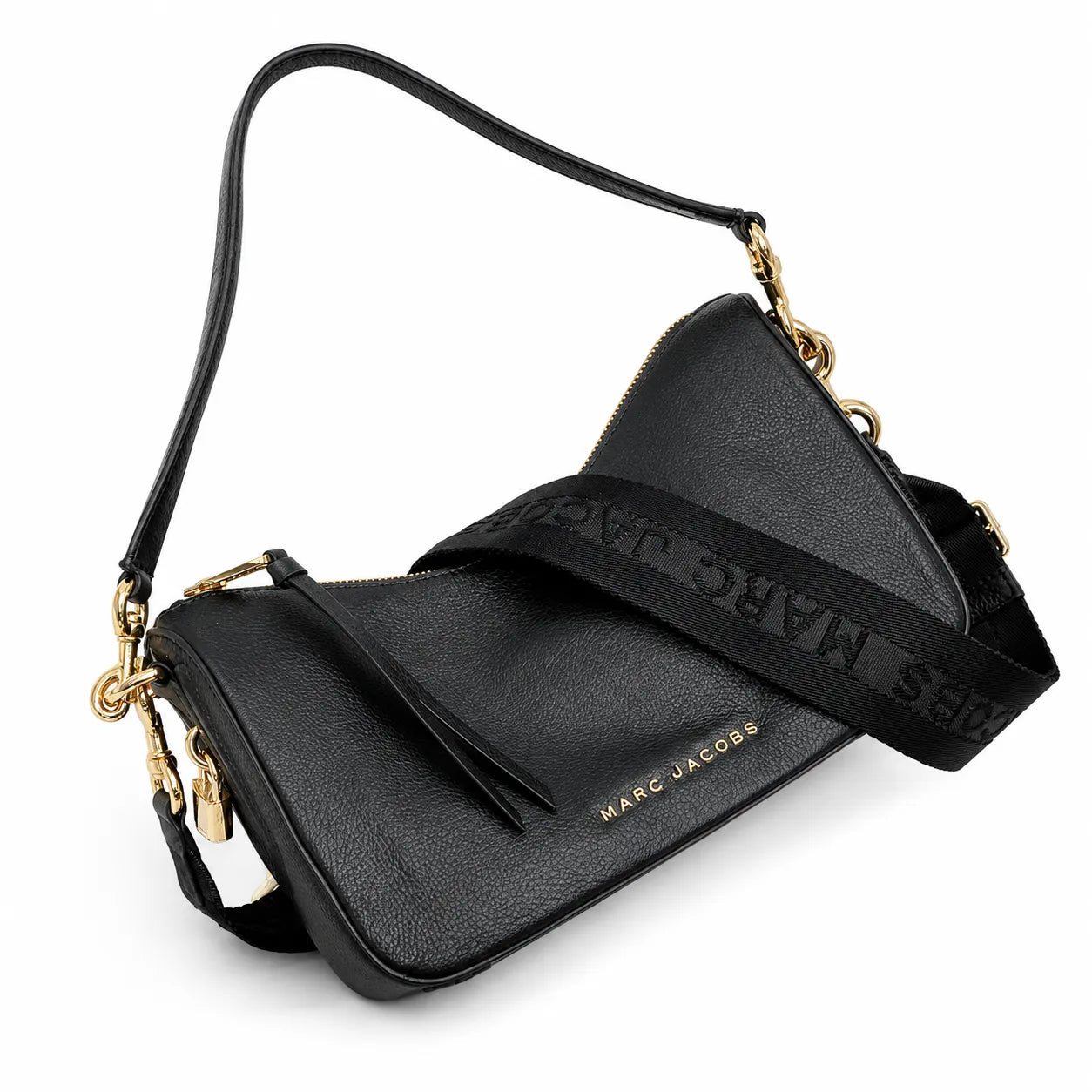 Marc Jacobs black pebbled leather | Classic tote bag style  large capacity  can be worn crossbody or carried by hand