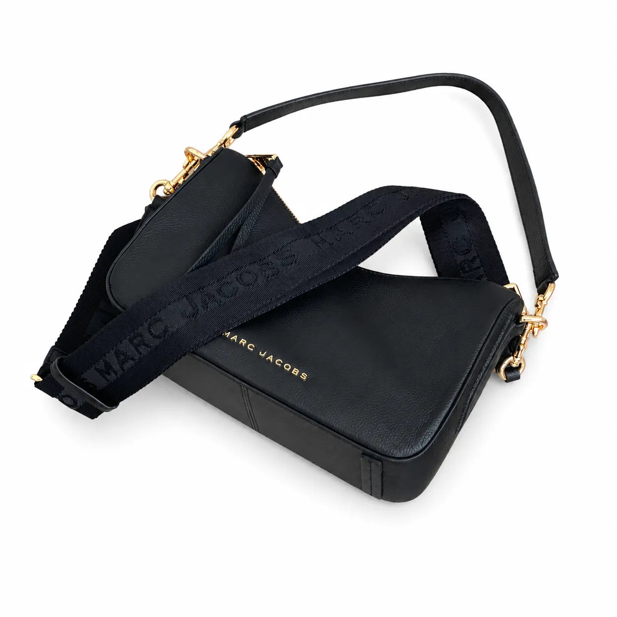 Marc Jacobs black pebbled leather | Classic tote bag style  large capacity  can be worn crossbody or carried by hand