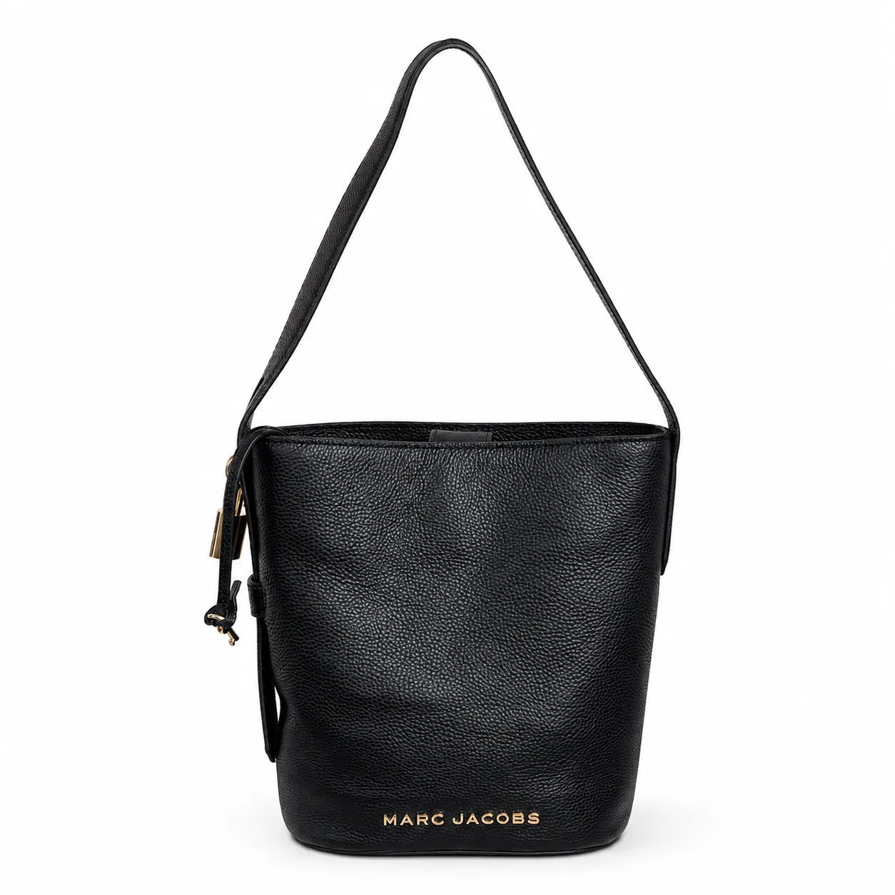 Marc Jacobs Brown Pebble Pattern | Signature Lock Details Adjustable Shoulder Strap Women's Designer Handbag