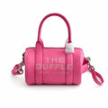 Marc Jacobs | Bright pink pebbled leather signature logo adjustable shoulder strap women's designer mini leather travel bag